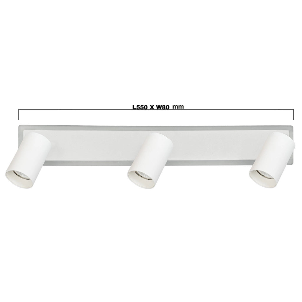 Applique moderna bianca 3xGU10 +LED CCT Parma Prestige