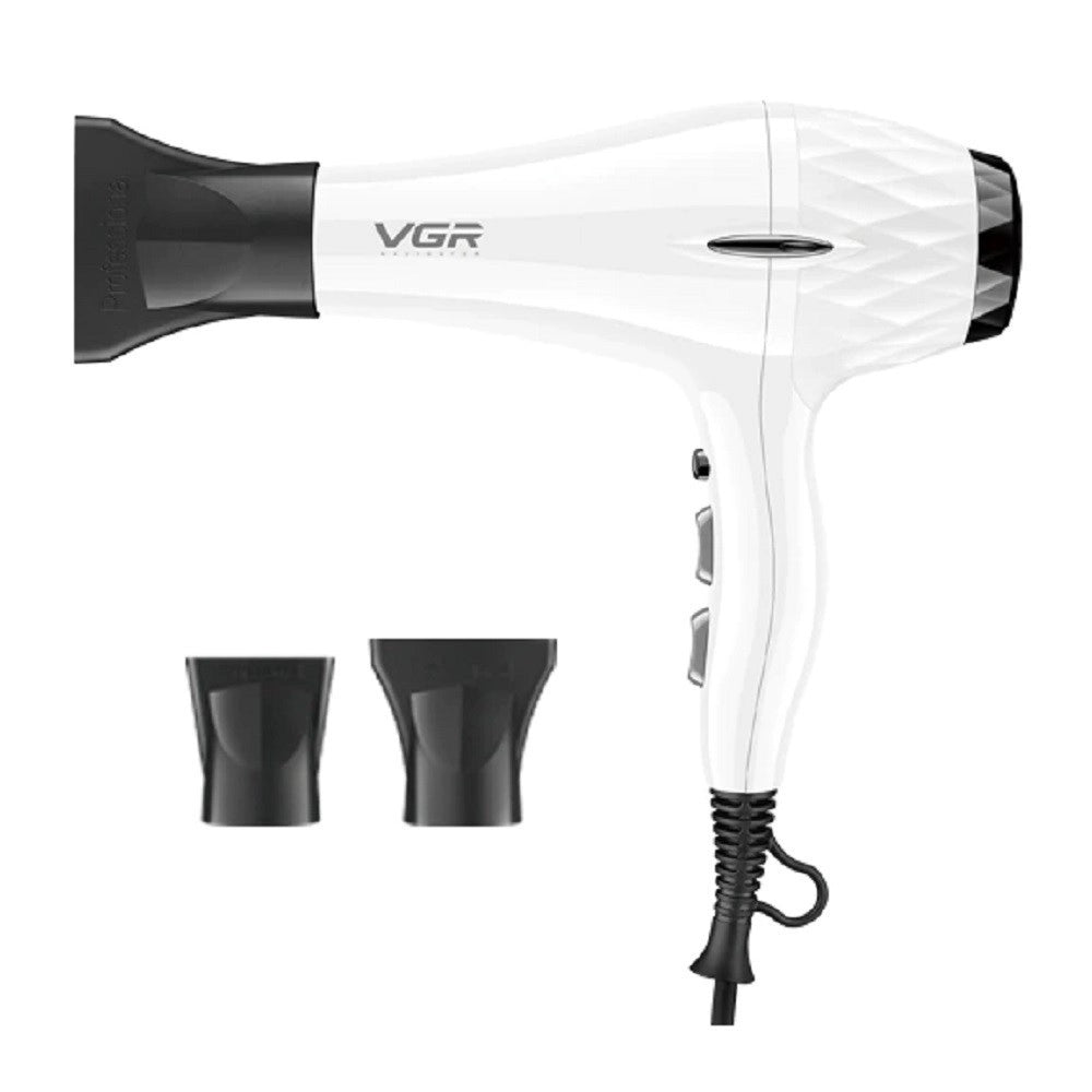 Trade Shop - Asciugacapelli Phon Elettrico Professionale Ad Alta Potenza 2200w 2 Ugelli V-413 -