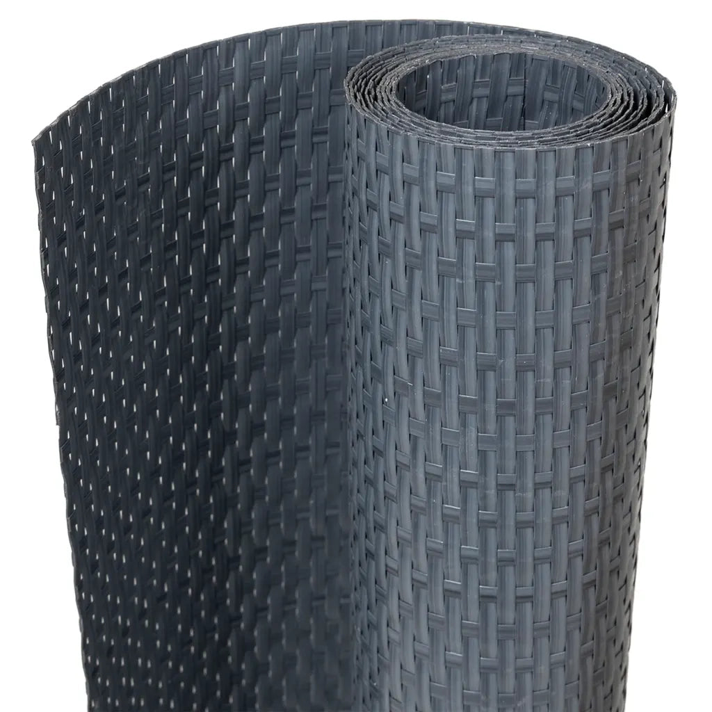 Paravento da Balcone Antracite 1000x80 cm in Polyrattan 156247