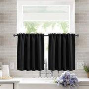 Due cortine di oscuramento molto precise, 132 cm x 46 cm - Nero