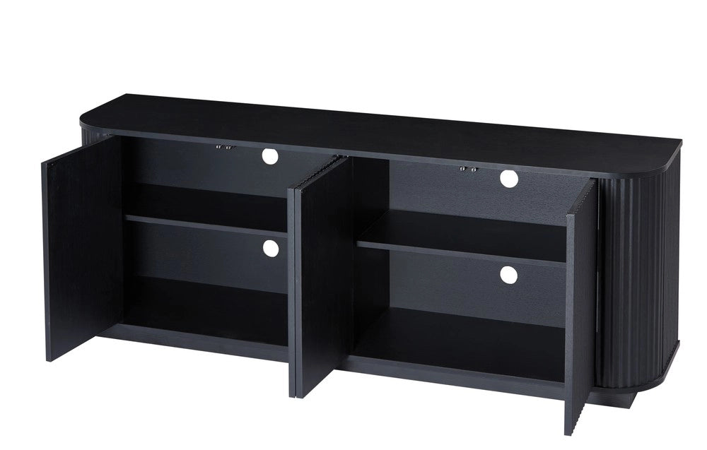 Credenza Buffet TV ¨C MINIMAL ¨C Nero, Legno, 162.5x38x61 cm