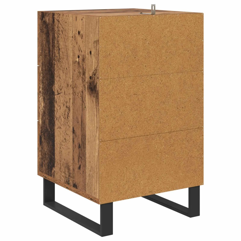 Comodino | Armadio da Notte | Mobiletto da notte con cassetto Legno vecchio 40 x 40 x 66 cm
