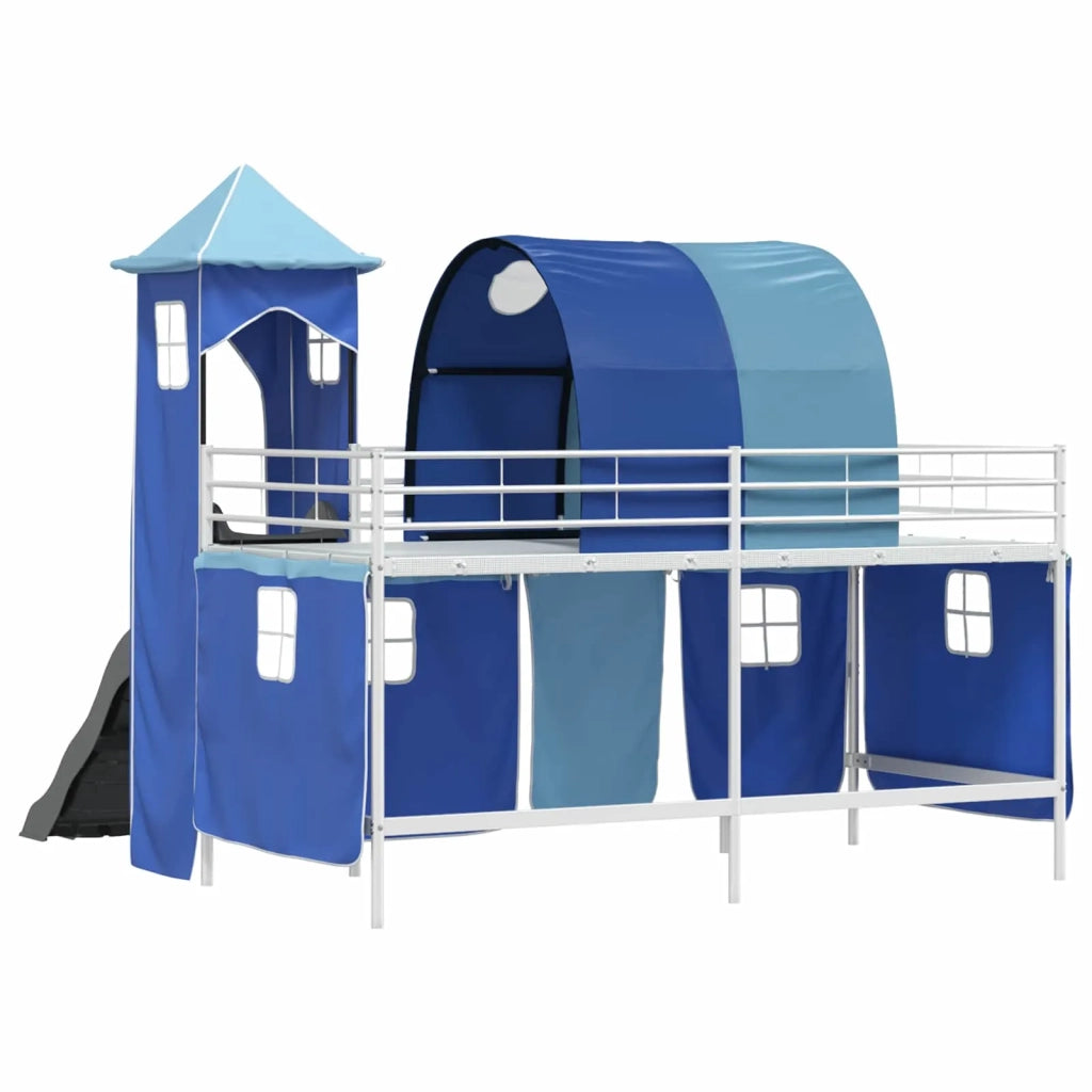 Struttura del letto loft per bambini Bianco e Blu 90 x 200 cm 42020902