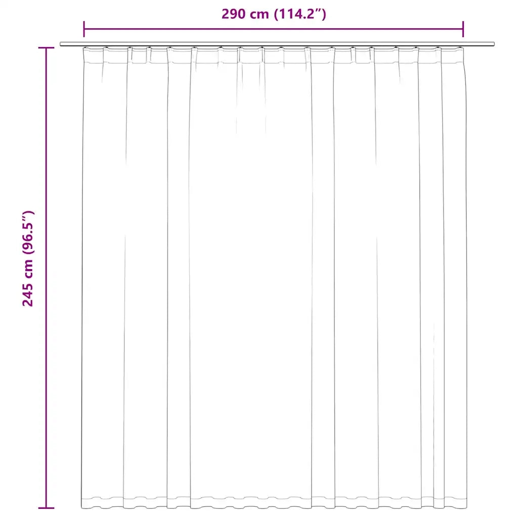 Tenda Oscurante con Ganci Grigia 290x245 cm