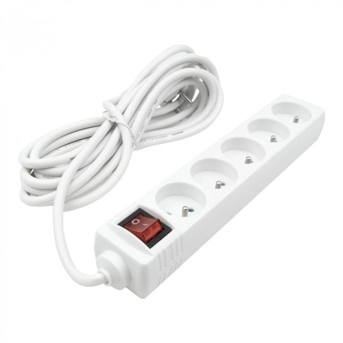 Ciabatta elettrica 5 prese 5m con interruttore Ecolight