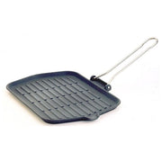 Ilsa 8000409020731 Dietella Bistecchiera in Ghisa Rettangolare con Manico Pieghevole colore Antracite