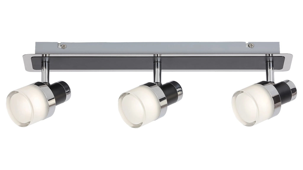 Plafoniera bagno Rabalux Harold LED 15W IP44 nera opalina
