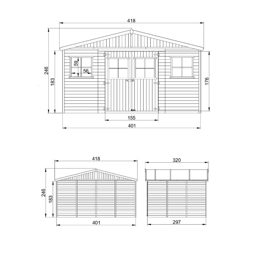 Casa da giardino in legno - 12 m?²- TIMBELA M331