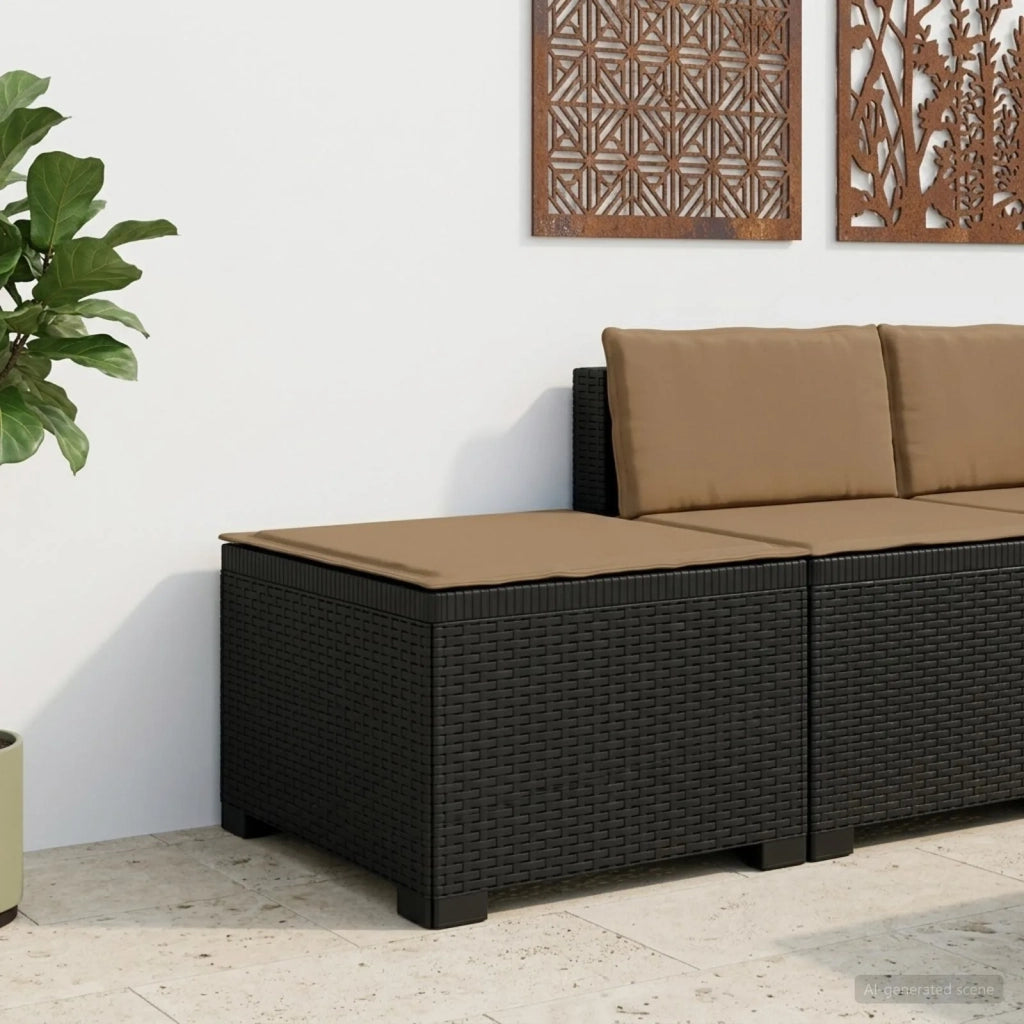 Divano da Giardino a 1 Posto con Cuscino Aspetto Rattan PP 8011762