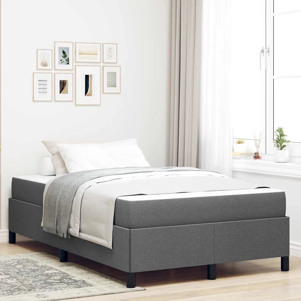 Letto a molle Grigio scuro 120 x 200 cm Tessuto 3398851