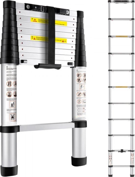 Scala Telescopica - Estendibile - 3,2 m - Massimo 170 kg