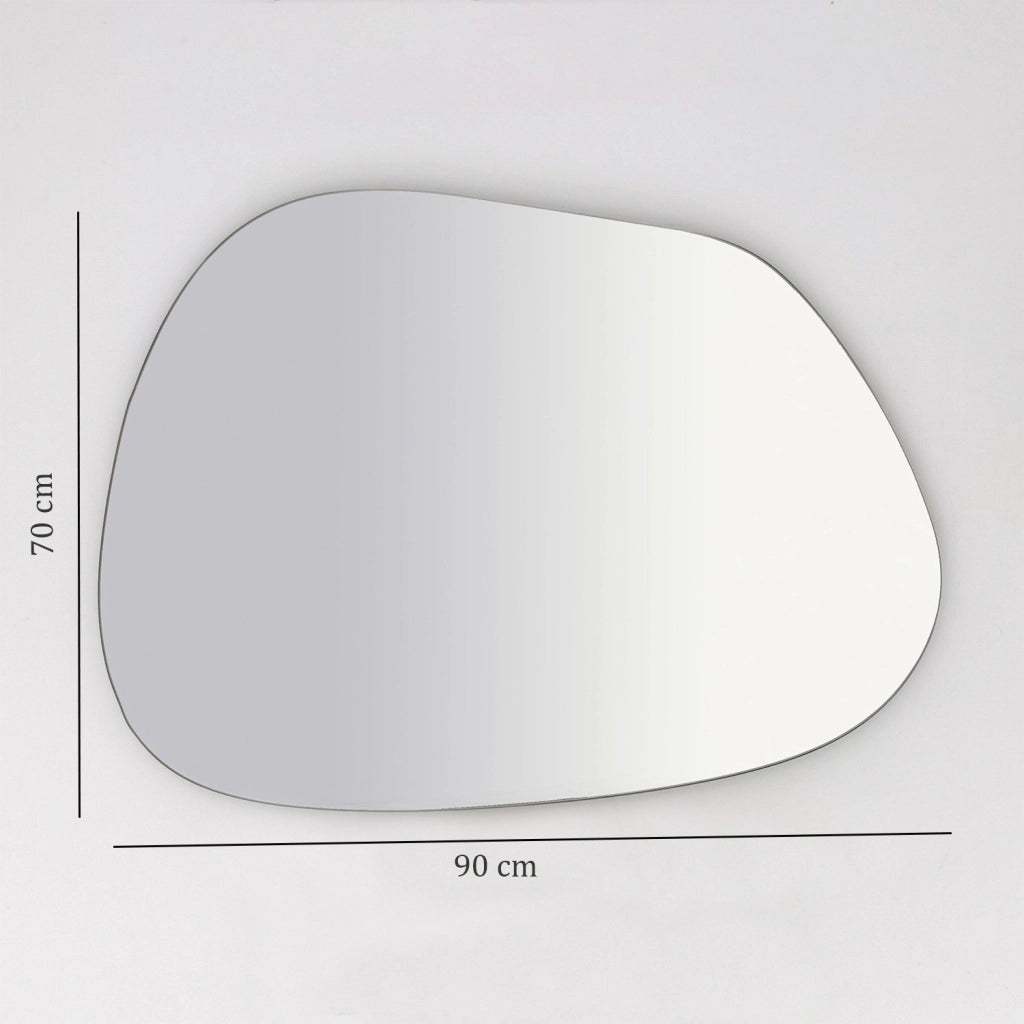 Moscufo, Specchio Forma Irregolare, 2.2x58h cm Bianco