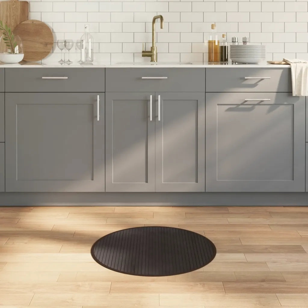 Tappeto del soggiorno | Tappeto Rotondo Marrone Scuro 60 cm in Bamb¨´