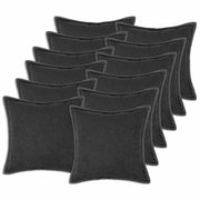 Federa 12 pcs HOUTEN Grigio Scuro 45 x 45 cm Bouclé 918672