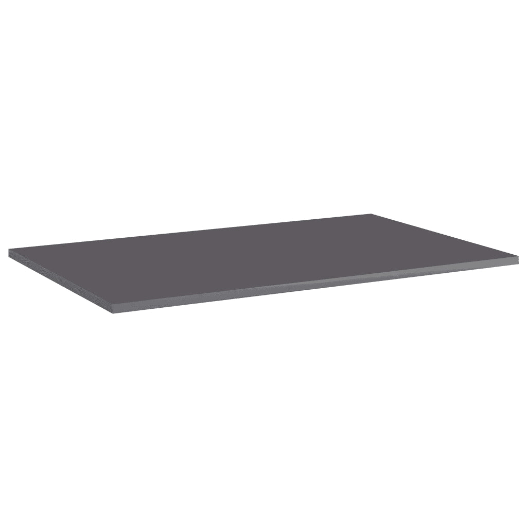 Ripiani per Libreria 4pz Grigio Lucido 80x50x1,5cm Multistrato 805360