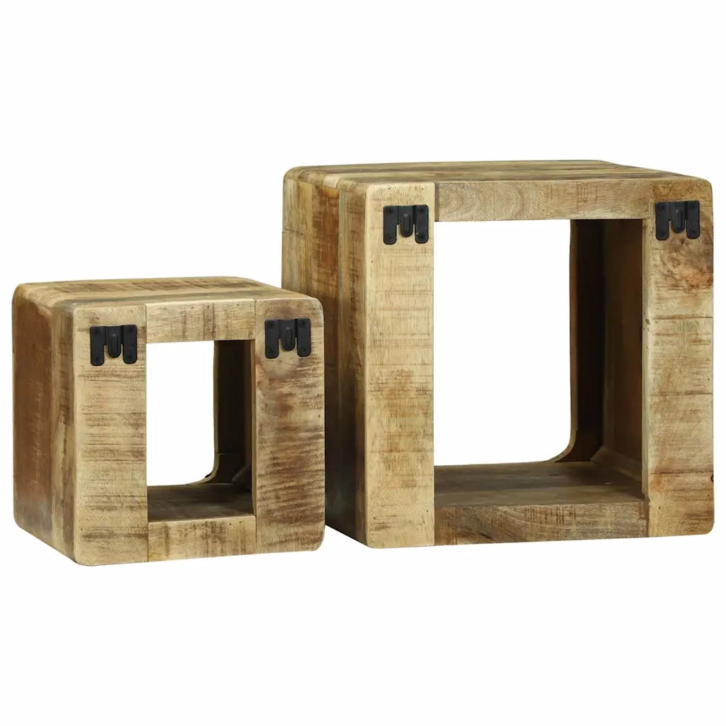 Unità TV 2 pcs Marrone 36 x 30 x 36 cm Legno di mango massello 4104549