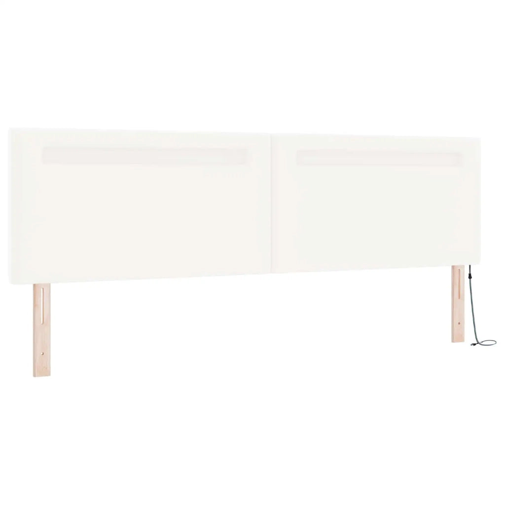 Letto a molle con materasso Bianco 200 x 200 cm Pelle sintetica 3339065