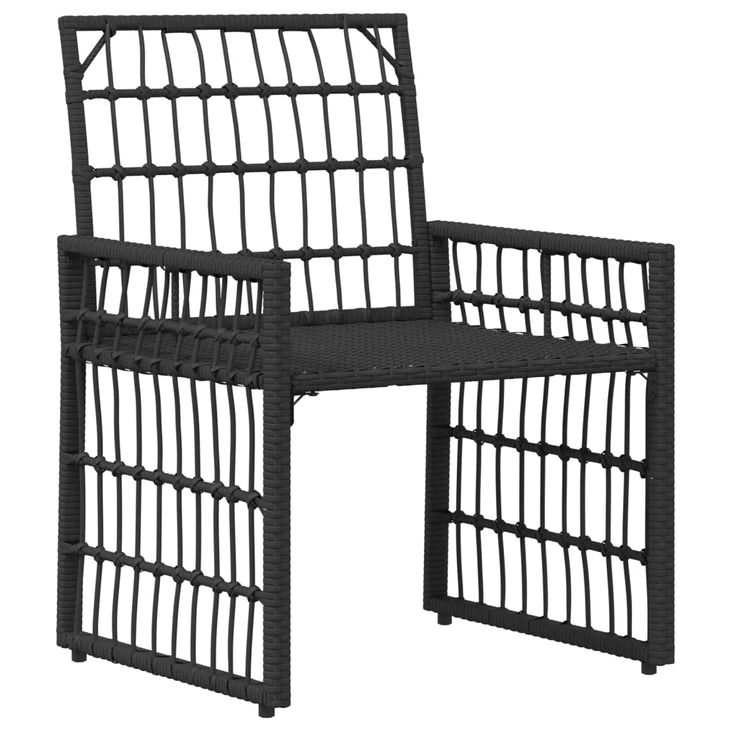 Set di Mobili da Esterno 4 pcs Nero e Grigio scuro 42025133