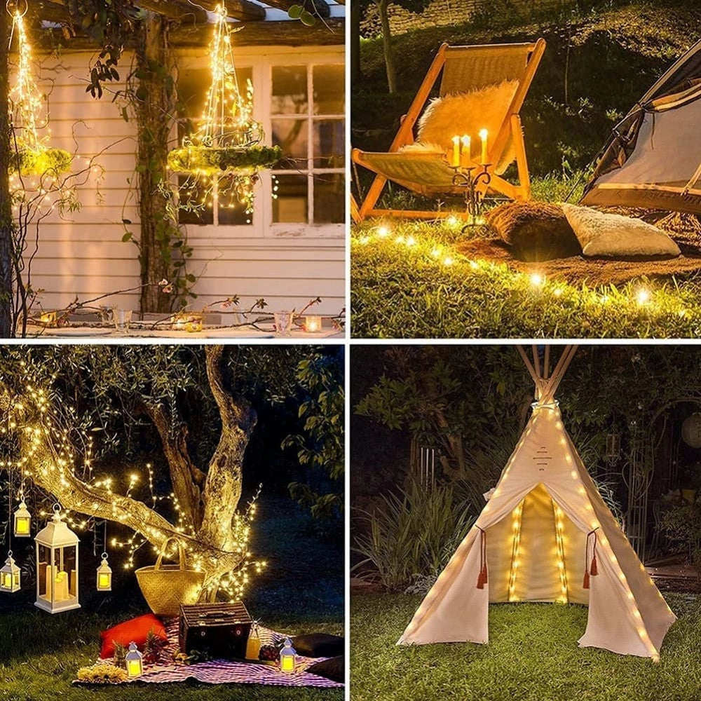 Trade Shop - Luci Led Albero Di Natale Usb Bluetooth App Interno Con Telecomando 5 Mt 50 Led -