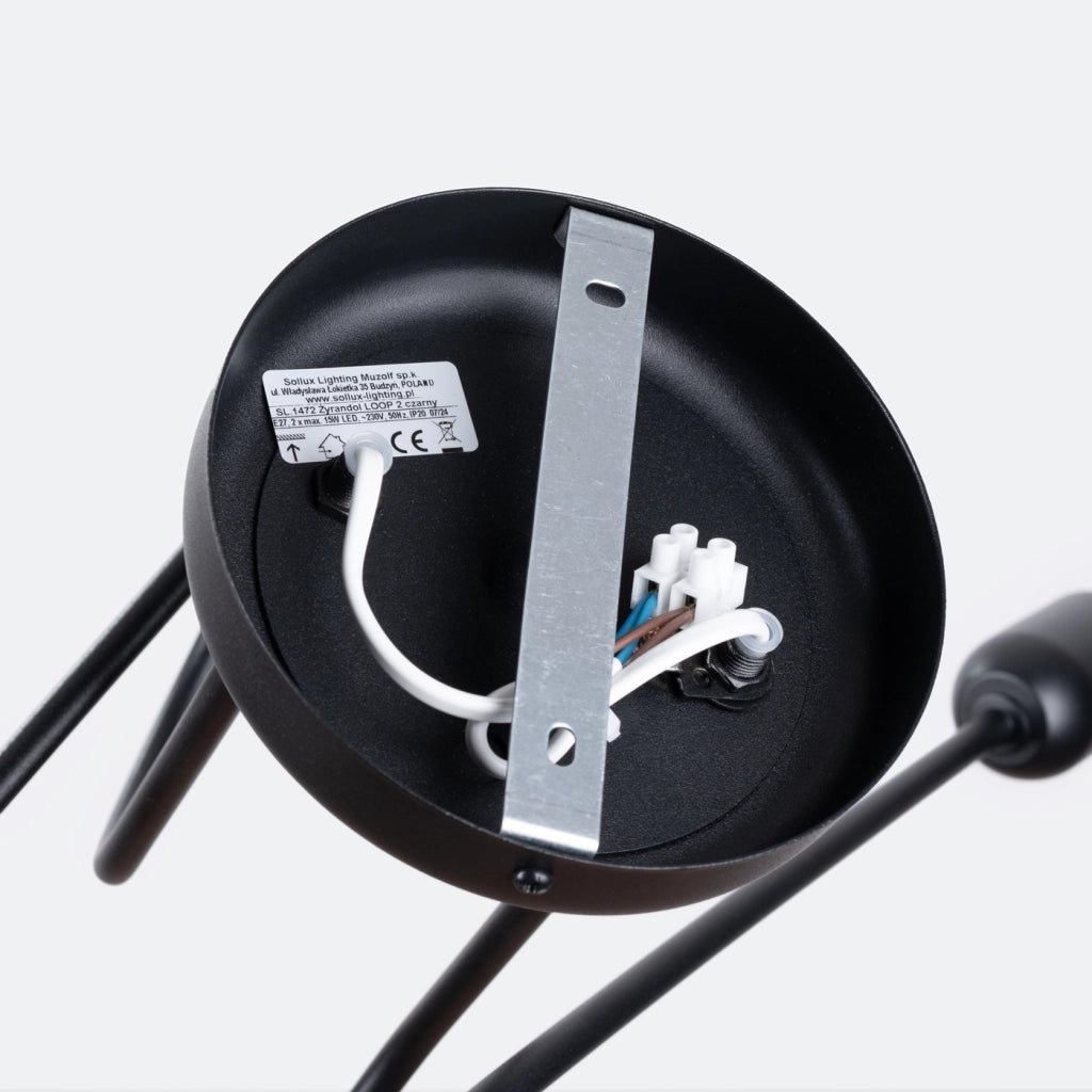 Lampadario LOOP 2 nero