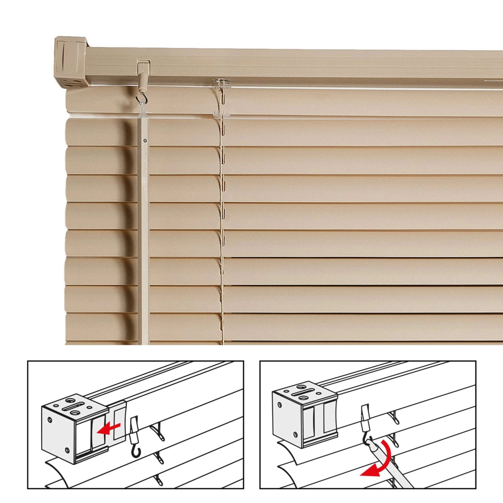 Tende Veneziane in Alluminio con Corda Tortora 45x130