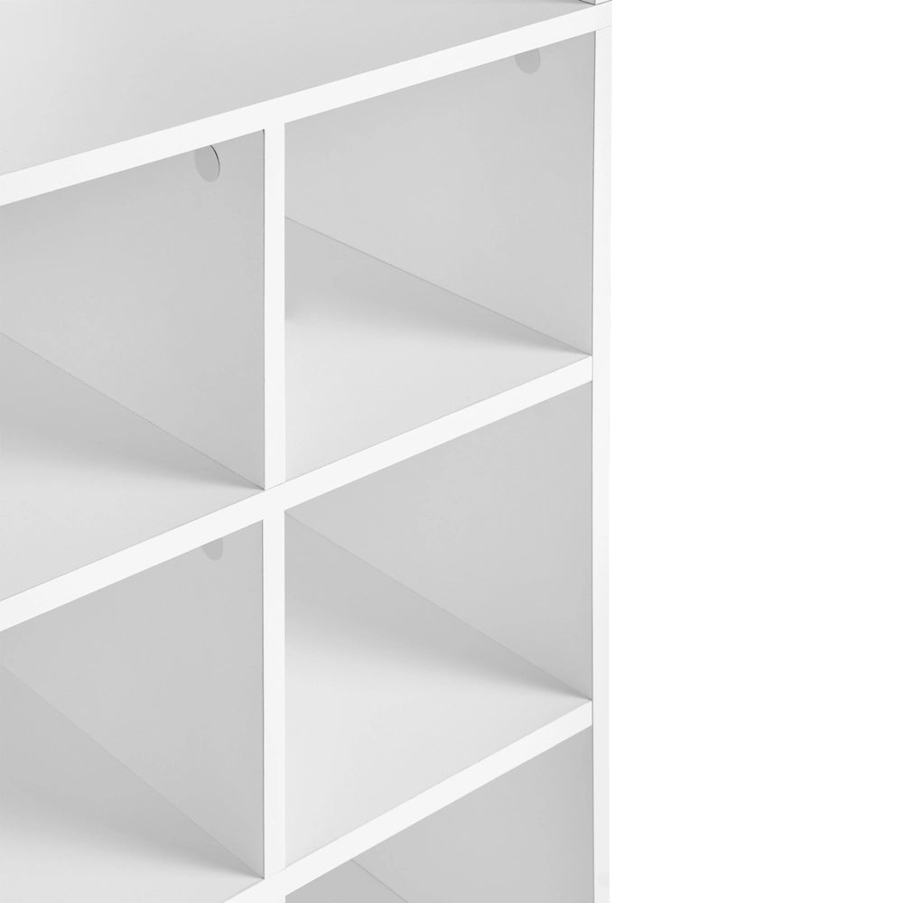Scarpiera in MDF bianco con scomparti per scarpe