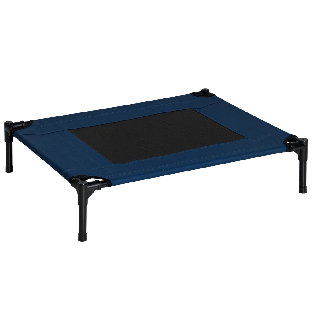 Letto per Cani ¨C Minimal ¨C Blu, Tessuto Oxford e Metallo, 76x61x18 cm