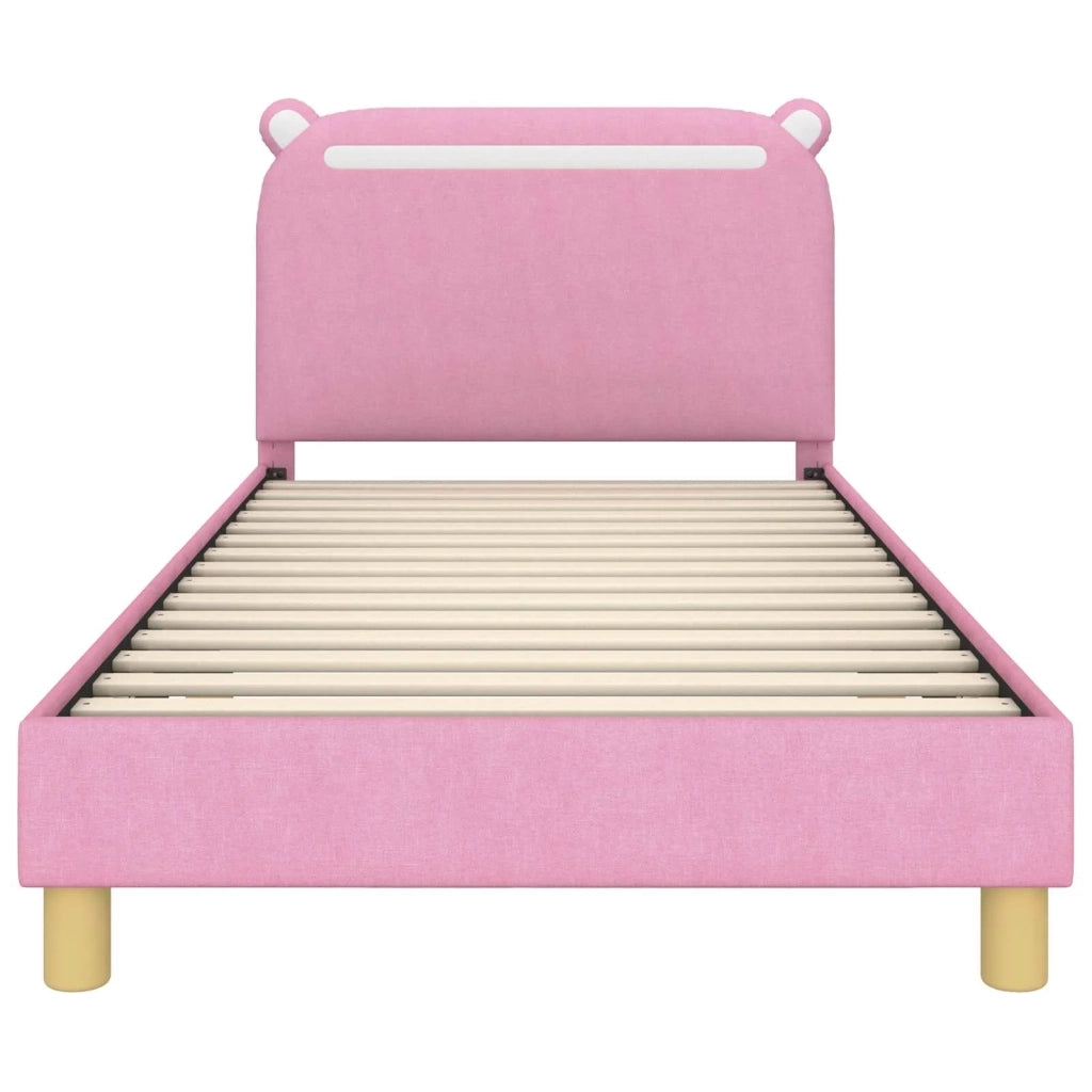 Struttura letto bambini con testata-Giroletto per bambini Rosa 80 x 200 cm Tessuto 366900