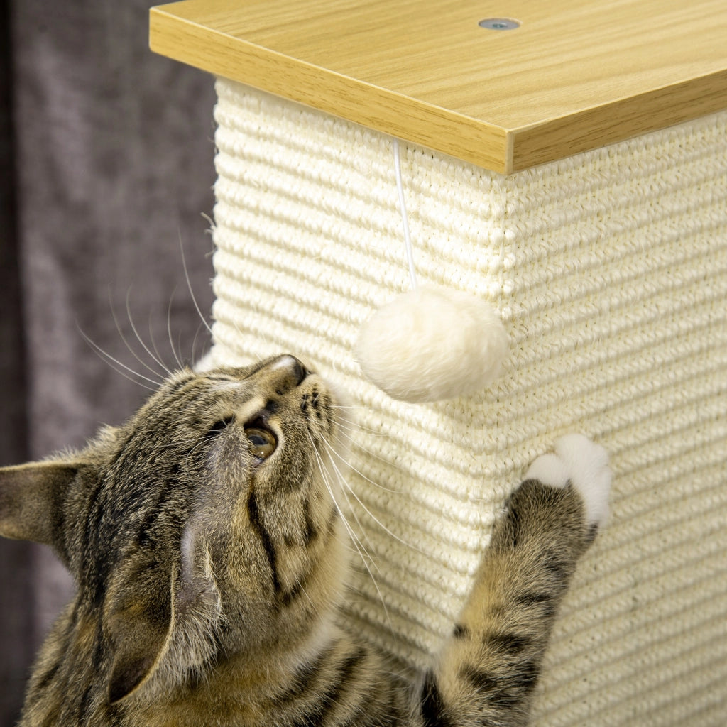Tiragraffi per gatti ¨C zephmum ¨C 38x38x80 cm, beige e marrone
