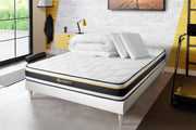 Pacchetto letto completo - Materasso 200x200cm + Box spring con doghe (kit) + 2 cuscini + Piumino - Soft