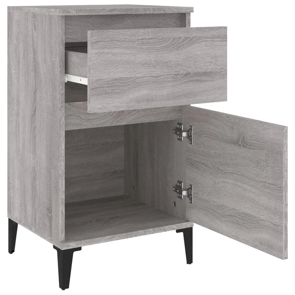 Comodino | Armadio da Notte | Mobiletto da notte Grigio Sonoma 40x35x70 cm