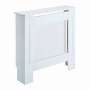 COPRITERMOSIFONE IN LEGNO A GRIGLIA BIANCO, 78X82X19CM