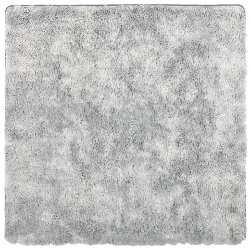 Tappeto del soggiorno | Tappeto Shaggy a Pelo Lungo NAVARRA Grigio Argento 120x120cm