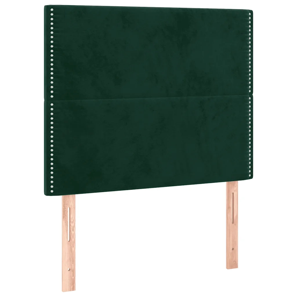 Testiera a LED Verde Scuro 100x5x118/128cm in Velluto 3122329