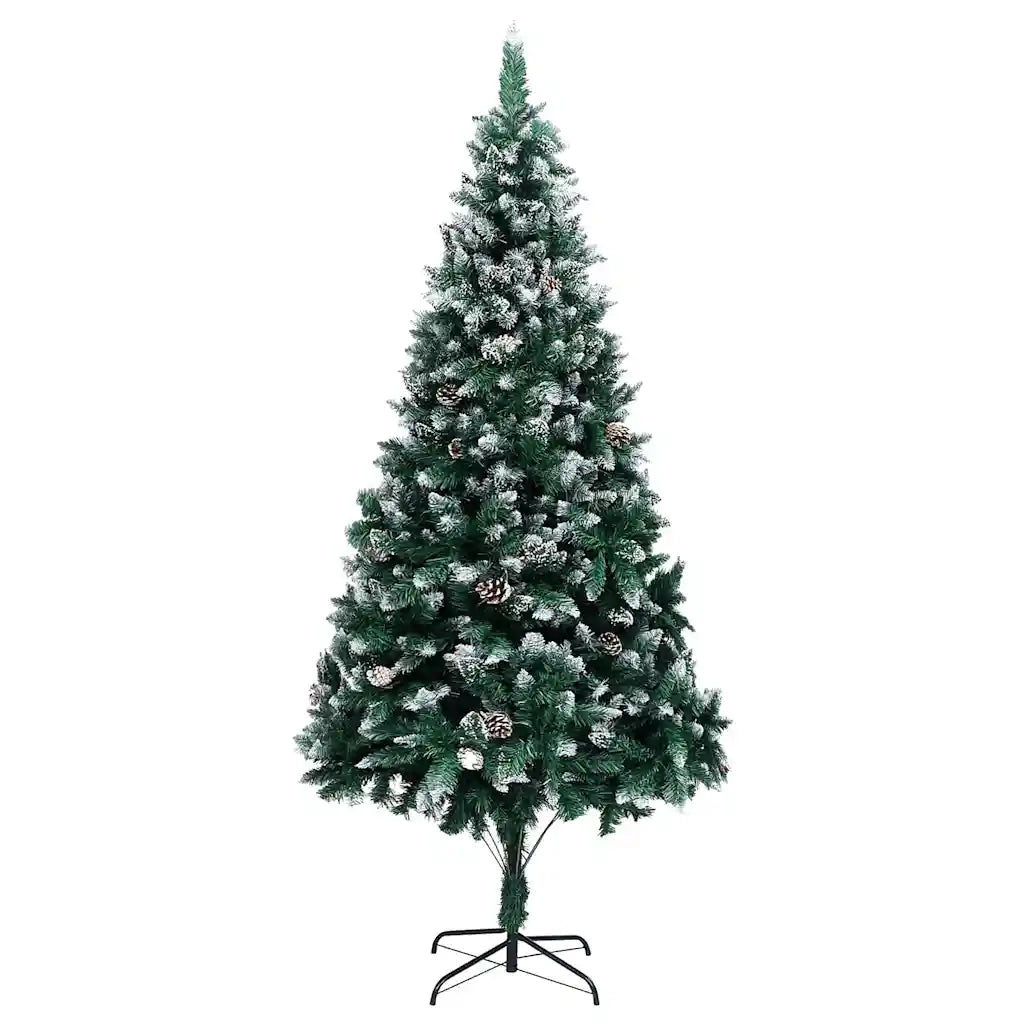 Albero di Natale Artificiale-Albero Natalizio con 300 LED Verde 240 cm 611989