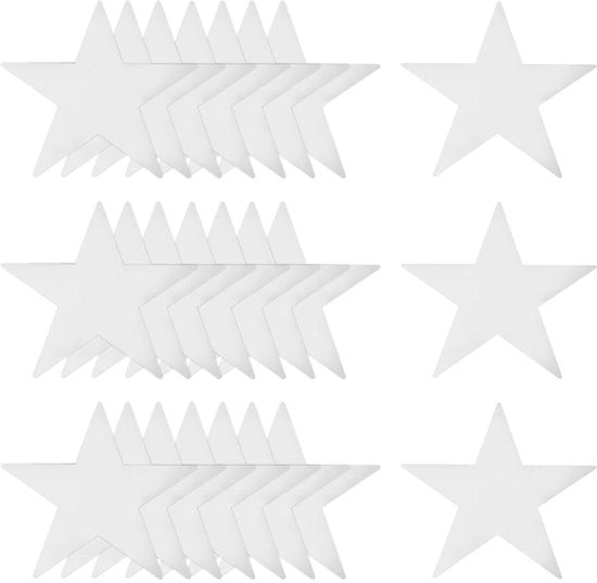 Sterne decorative metalliche per decorazione, 40 pezzi, 28 cm