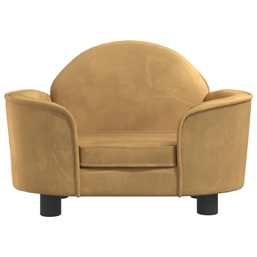 Lettino per Cani Marrone 66x40x45 cm in Velluto 171843