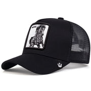 Cappellino da baseball con cavallo, nero