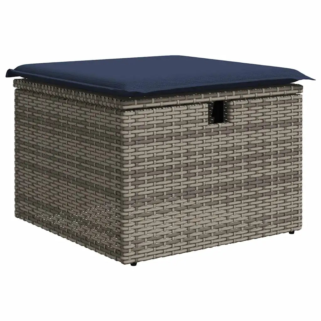 Set Divani da Giardino 4 pz con Cuscini in Polyrattan Grigio 3325897