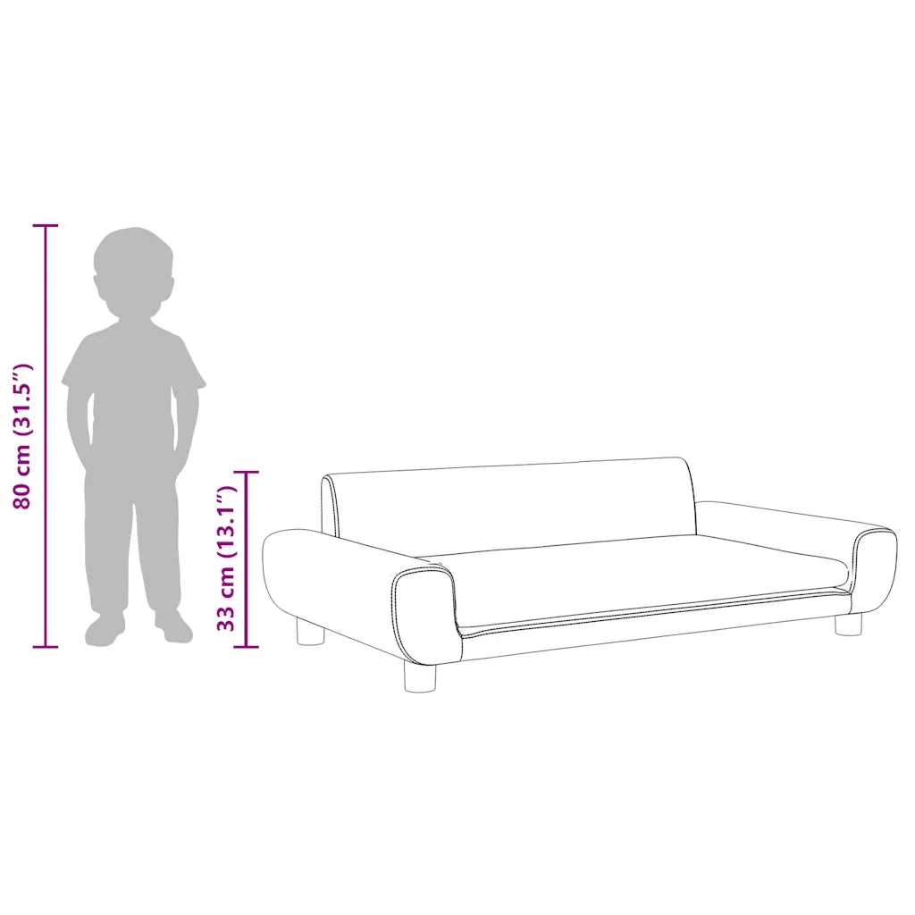 Divano per Bambini-Sofa-Divanetto Blu 100x54x33 cm in Velluto