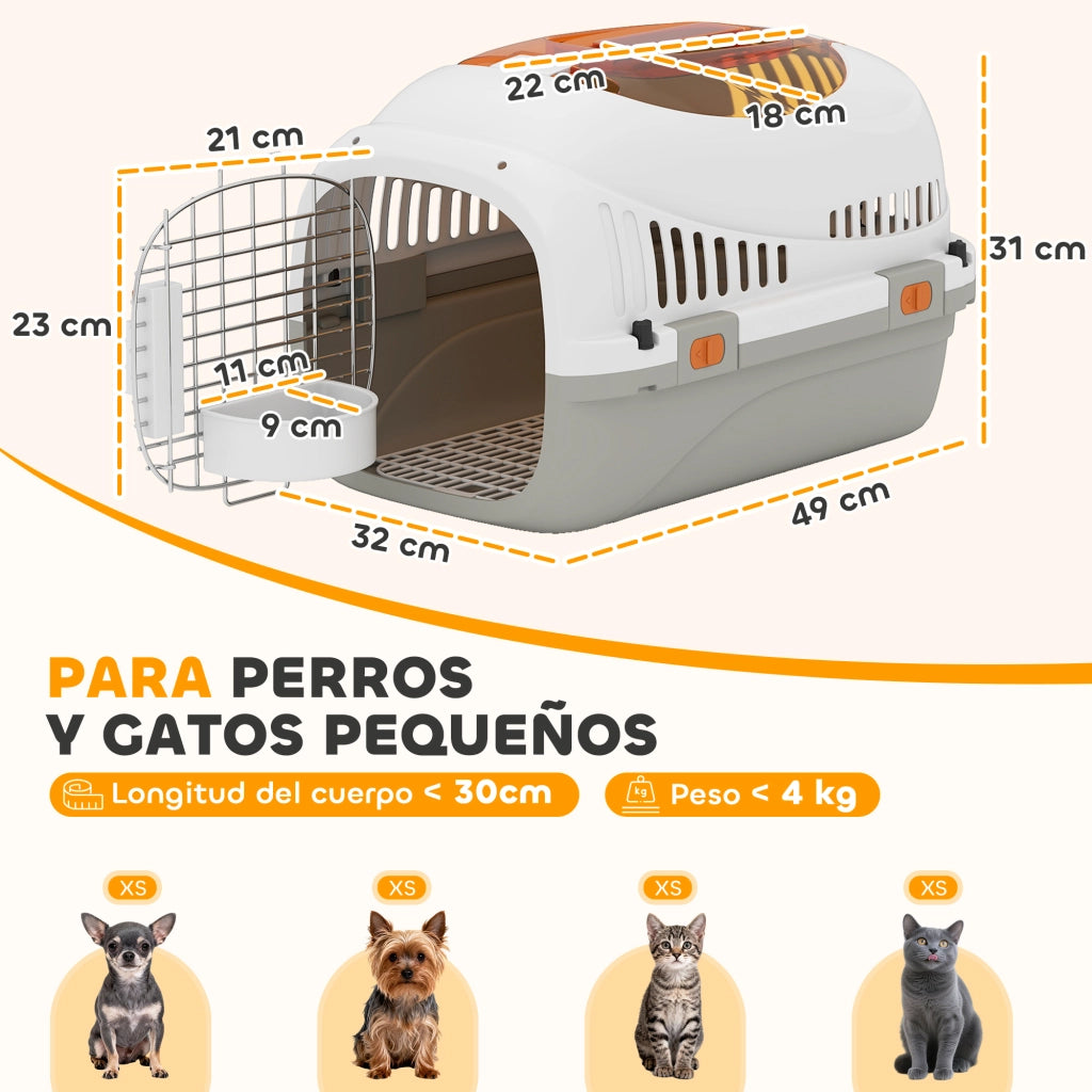 Trasportino per Gatti e Cani Piccoli ¨C Minimal ¨C Grigio Chiaro