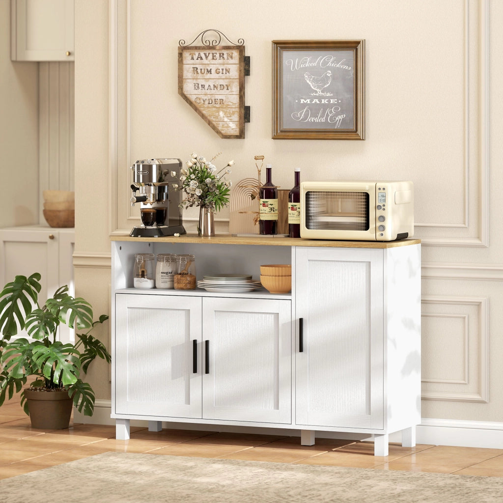Armadio a 3 Ante con Ripiani Regolabili ¨C Minimal ¨C Bianco