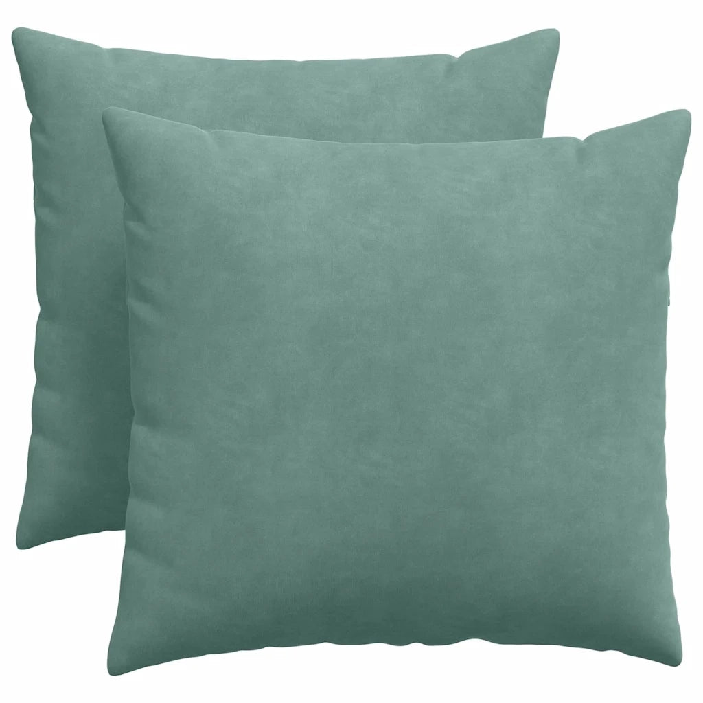 Cuscini da Divano 2 pcs Verde Mare 50 x 50 cm Tessuto in Cords 42013981