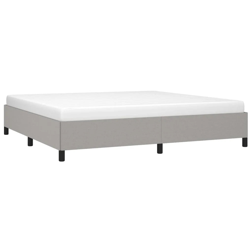 Giroletto senza Materasso Grigio Chiaro 200x200 cm Tessuto 347090