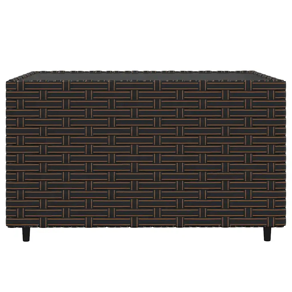 Set Mobili da Giardino 4 pz con Cuscini in Polyrattan Marrone CFW3588352