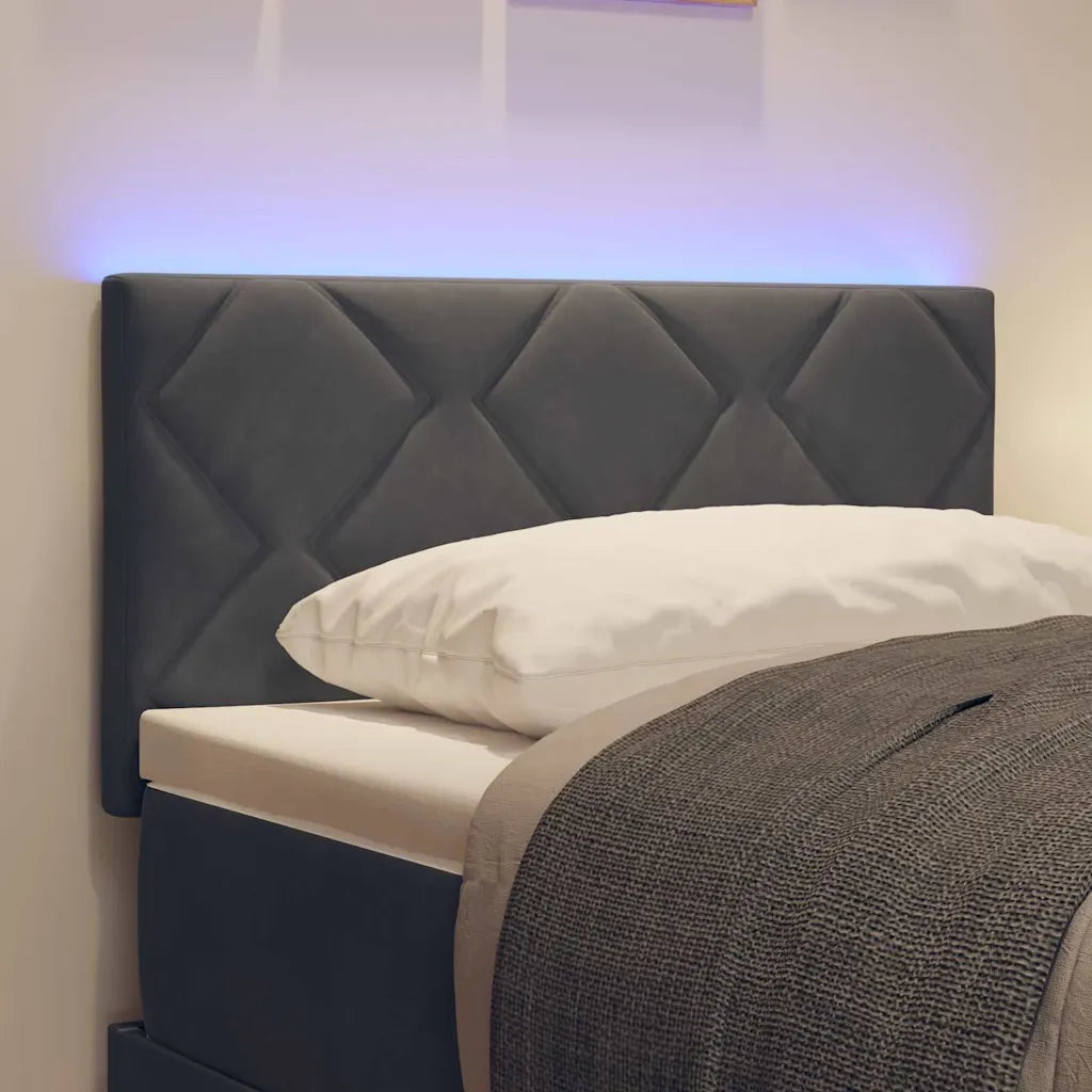 Testiera LED Grigio scuro 80 cm Velluto 3338182