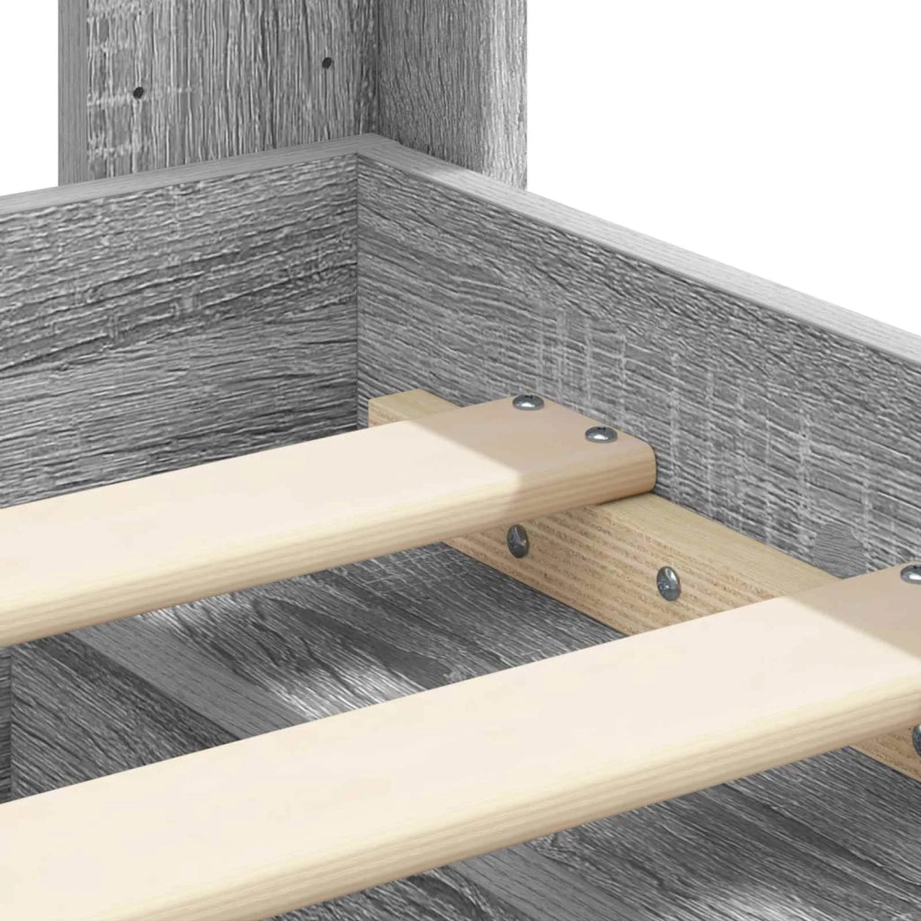 Struttura del letto con stoccaggio e testata Sonoma grigio 3413882