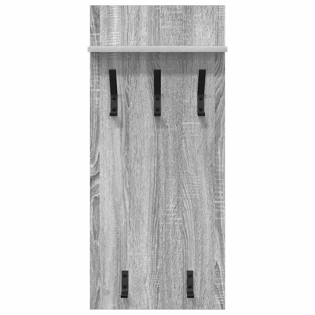 Appendiabiti a muro A parete Grigio Sonoma 40 x 10 x 90 cm 874456