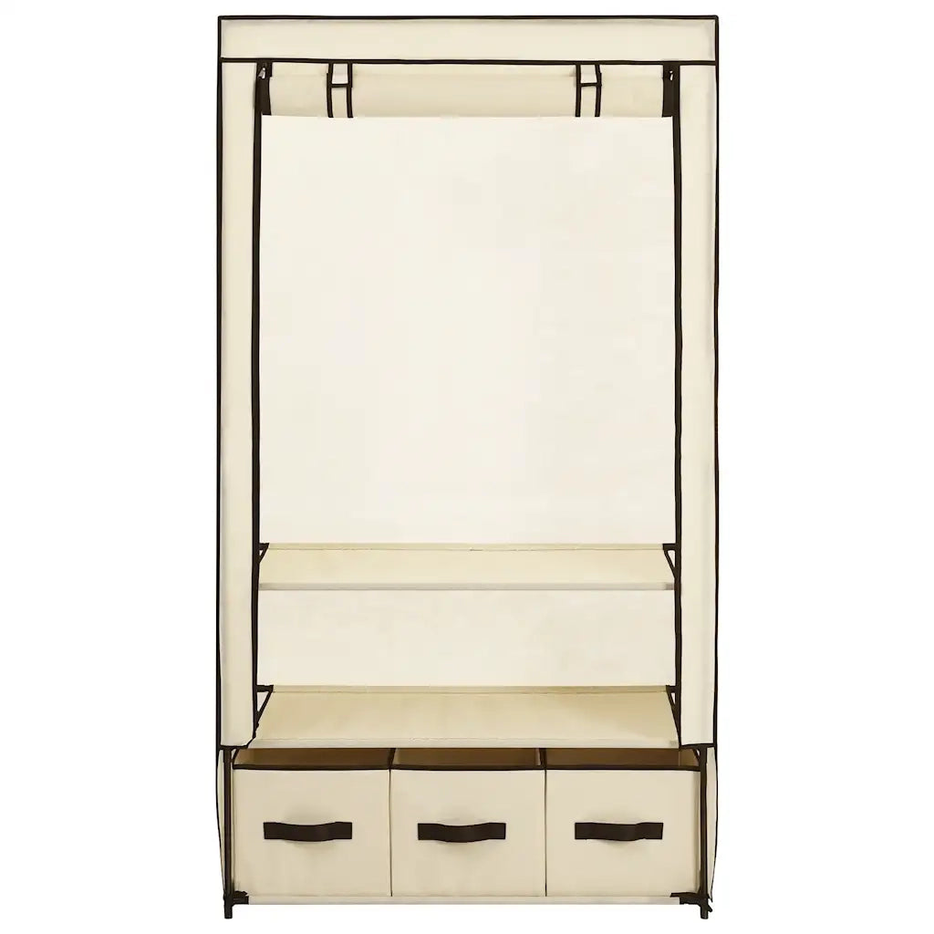 Armadio Crema 87x49x159 cm in Tessuto 282459