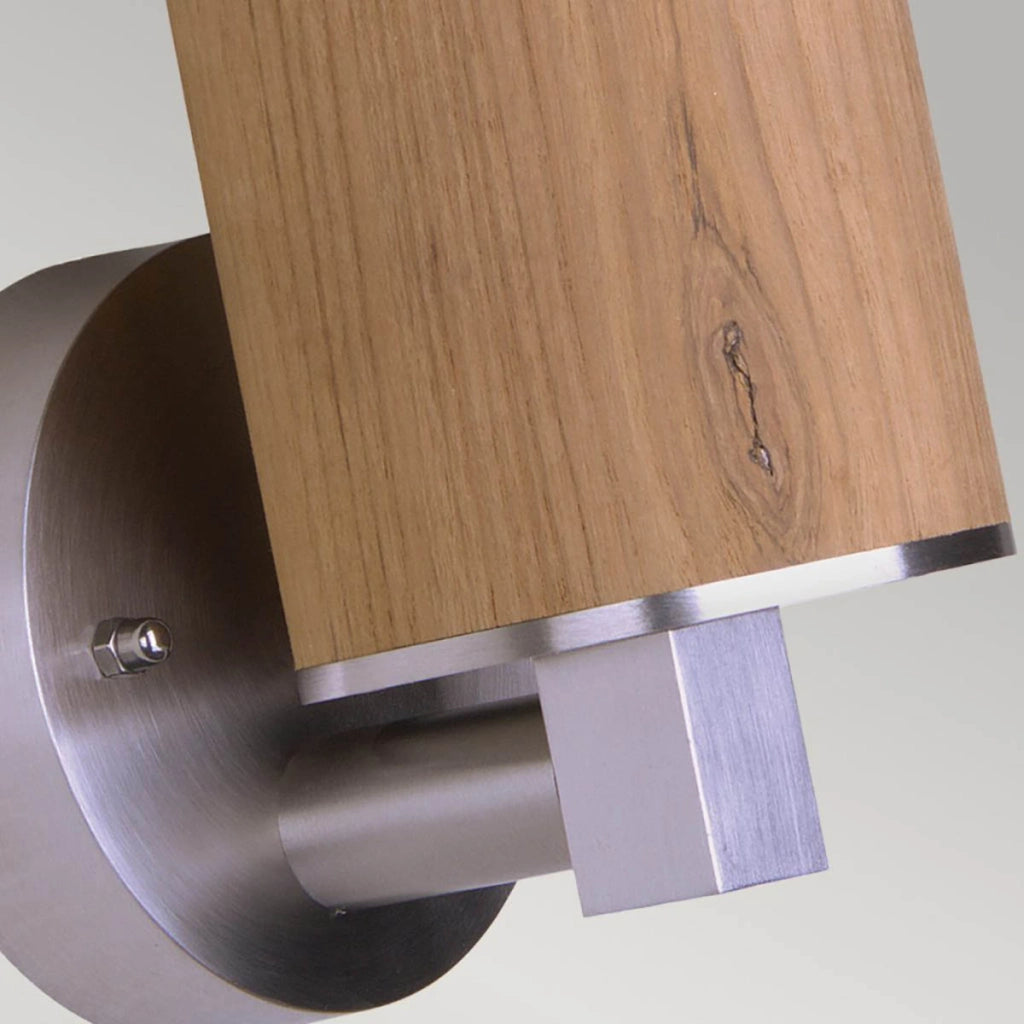 Applique esterna teak inox 316 E27 40W Poole Garden Zone